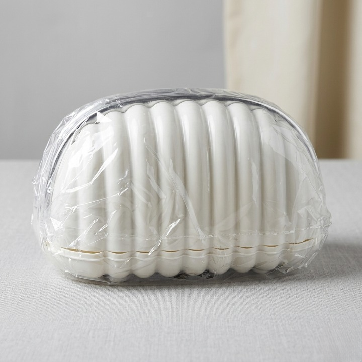 Luxury Shell Shape Tissue Box – Elegant Wave Pattern Paper Napkin Dispenser For Home & Office Decor