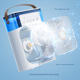 Mist Fan | Portable Cooling Fan - 11inch | USB Electric Fan With LED Night Light, Fine Mist Water, And Humidifier Function | Led Night Light Water Mist (Random Color)