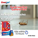 SmartGel Cockroach Killer Gel (20g) | Professional Strength, Odorless & Mess-Free Solution | Kills Within 72 Hours For Home & Kitchen Use
