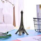 7-Inch Eiffel Tower Statue Home Decor | Bronze Alloy Metal Paris Landmark Model For Desk, Shelf & Gift