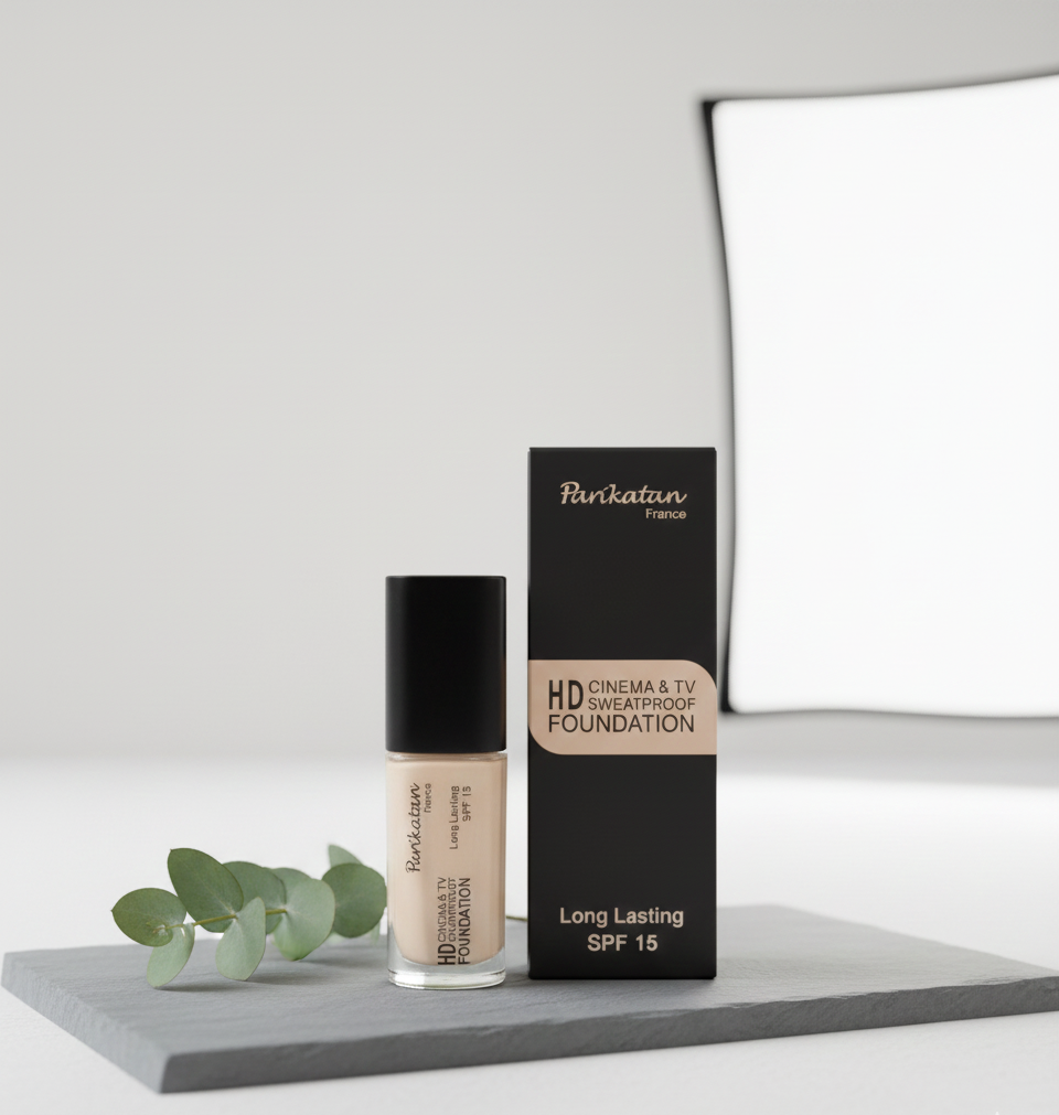 Parkistan France HD Cinema & TV Sweatproof Foundation – Long Lasting, SPF 15, Full Coverage Makeup