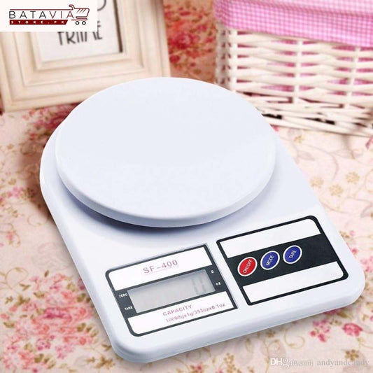 SF-400 Kitchen Weight Scale Upto 10kg With Cell & Light | Weight Scale Portable | Digital Food Weight Scale For Baking & Cooking