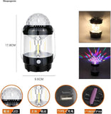 2-In-1 Rechargeable RGB LED Stage Light & Camping Lantern With Mobile Power Bank | Portable Rotating Disco Party Light (20W)