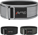 AYRO Self Locking Workout Weight Lifting Gym Belt Extra Large Premium Quality With Metal Buckle For Core Stability Back Support Deadlift Squat Powerlifting Strength Training