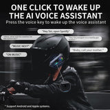 Motorcycle Helmet Bluetooth Headset Bluetooth 5.3 Smart Noise Reduction IPX6 Waterproof HiFi Headphones ~ Rechargeable