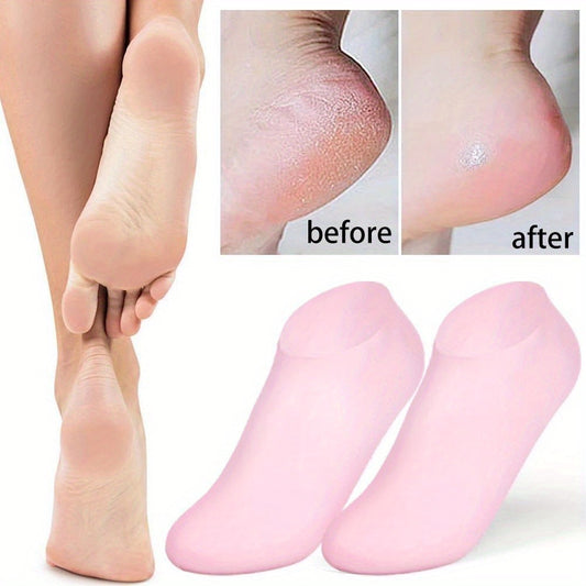 Premium Silicone Gel Heel Socks (1 Pair) – Anti-Cracking & Moisturizing Foot Care (52g)