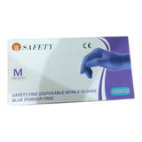Safety Fine Disposable Nitrile Gloves Powder Free 100 Pcs Box – Durable, Non-Sterile, Latex Free Gloves For Medical, Cleaning, And Industrial Use