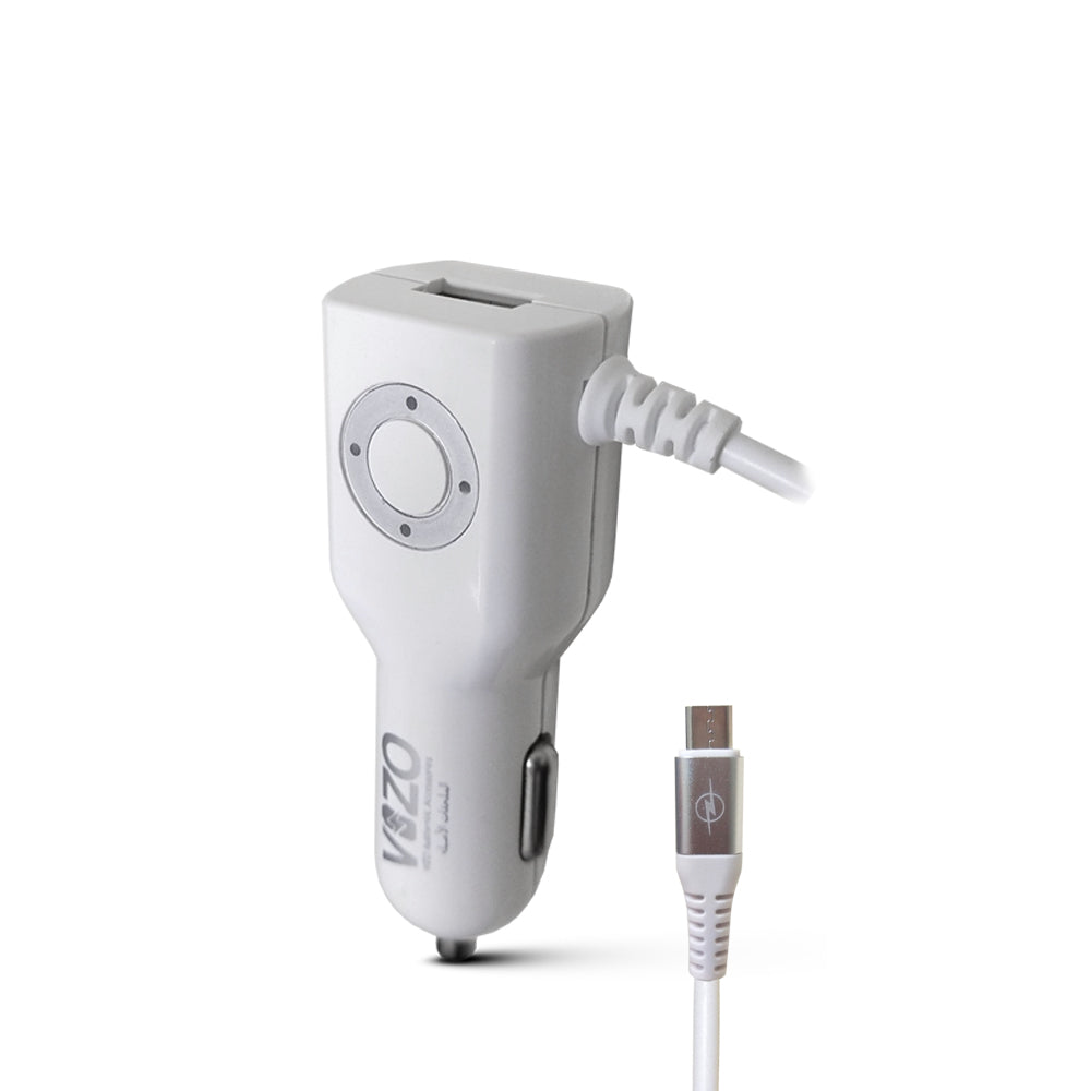 Diamond Car Charger With Built-In Micro Cable & LED Light | Car Charger - Micro Cable Charger