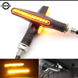Pack Of 2 Pair(4pcs) - Audi Flow Style Led Motorcycle Turn Signals Indicator Amber Light
