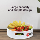 Home Rotating Storage Box With Open Handle Dining Table Fruit Organizer And Storage Rack (Large)