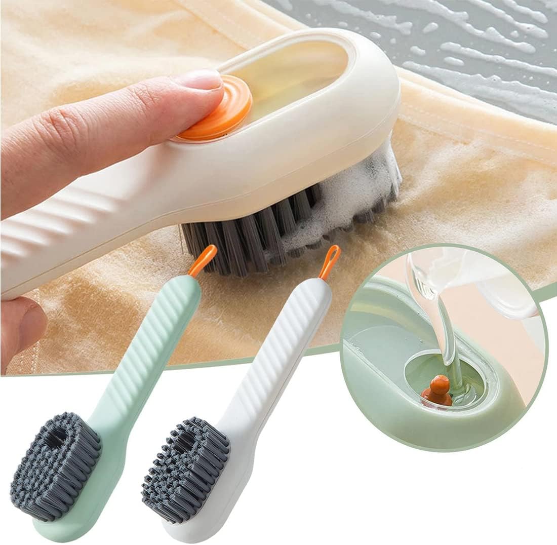 Multi-Purpose Shoe Brush Soft Bristle Automatic Liquid Long Handle Cleaning Brush Clothes Board Brush Household Cleaning Tools