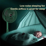 Rechargeable - Portable Telescopic Folding Fan Table Desk Fan | 3 Speeds Adjustable Height Fan (Random Color)