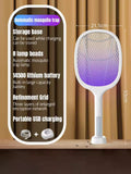2 In 1 Electric Mosquito Killer UV Light LED Lamp Rechargeable Mosquito Trap Racket Anti Insect Bug Zapper