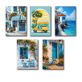 Set Of 5 Premium Wall Art Photo Tiles – Modern Home Decor Sets 8x11