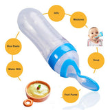 Silicone Bottle Feeding Baby Spoon Feeder - Best Quality Spoon Feeder - Random Color