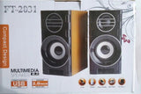 FT-2031 Subwoofer Pairs Speaker Premium Sound USB Powered For Laptop, Mobile & Computer - Set Of 2pc