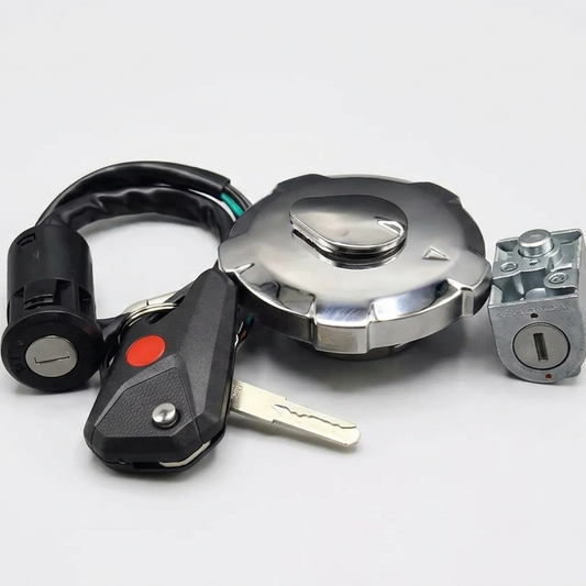 Switch Kit For Honda CG125 Computer Key 3 In 1 Set – Ignition Switch, Tank Cap & Side Lock (Single Key Operated)