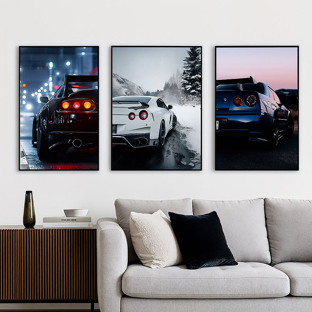 Set Of 3 Premium Wall Art Photo Tiles – Modern Home Decor Sets 8x11