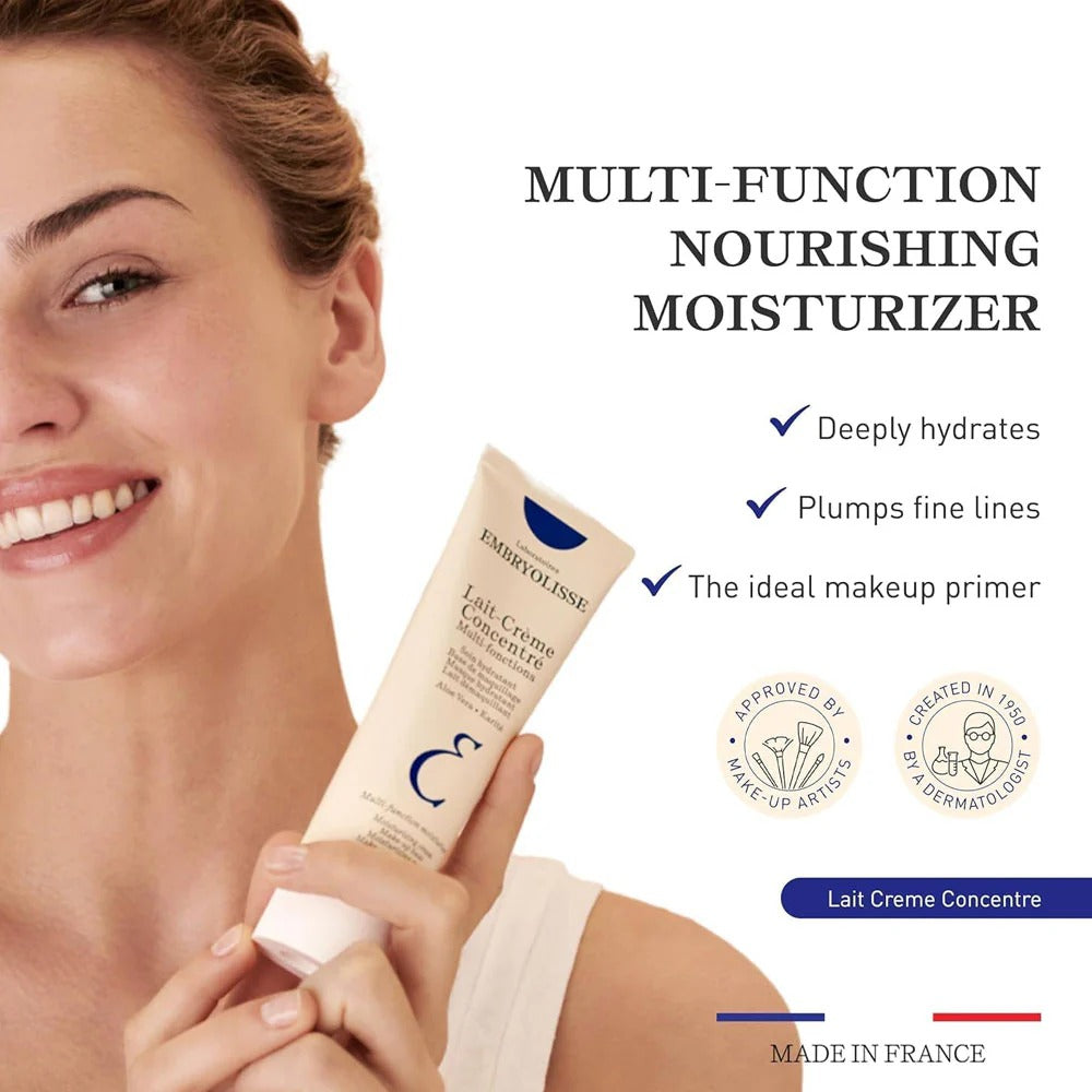 Embryolisse Lait-Crème Concentré Multi-Function Moisturizer | Nourishing Face Cream & Makeup Base (75ml)