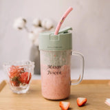 Professional Mini Juicer – Portable Blender & Smoothie Maker With Built-In Straw | Compact Fruit Extractor For Travel & Home Use