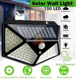 100 LED Solar Power Sensor Wall Light – IP65 Waterproof Outdoor Security Motion Sensor Lamp With 3 Lighting Modes