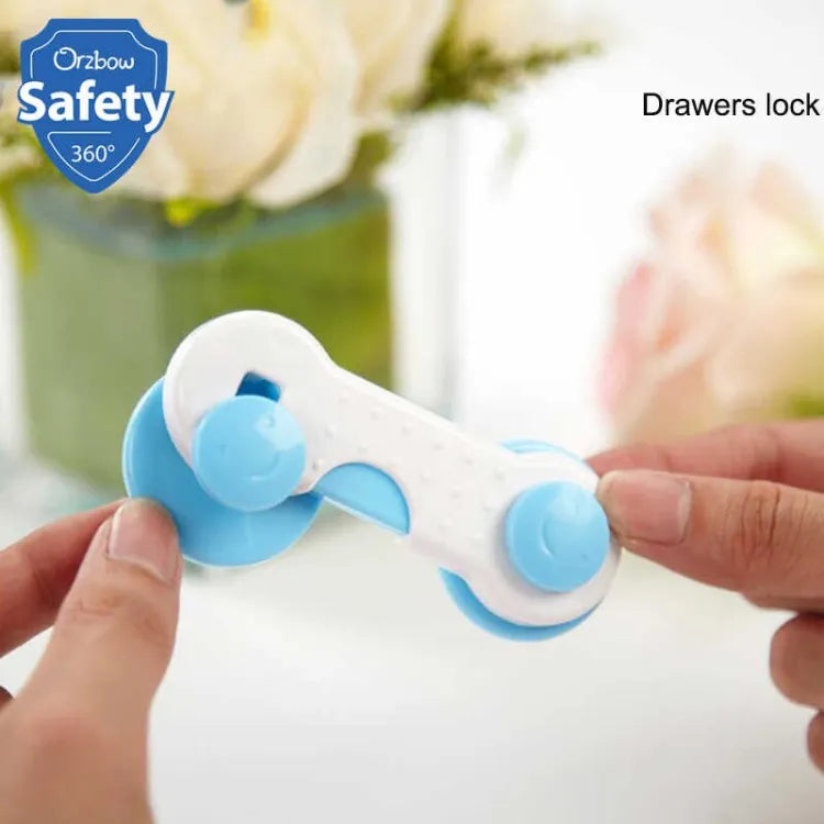 New 1pc Cabinet Door Drawers Refrigerator Locks Protection From Children Baby Safety Plastic Security Lock(Random Color)
