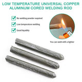 High-Strength Low Temperature Aluminum Welding Rods - 3 Pcs Set | Professional Metal Repair And Brazing Solution For Various Applications