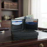 Men’s Rugged Leather Wallet | Black Cow Leather | Durable & Stylish | Premium Quality