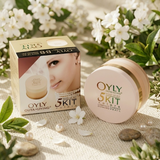 OYLY 5 In 1 Compact Face Powder Kit With 5 Shades Long Lasting Smooth Finish