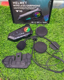 Motorcycle Helmet Bluetooth Headset Bluetooth 5.3 Smart Noise Reduction IPX6 Waterproof HiFi Headphones ~ Rechargeable