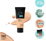 Maybelline New York Fit Me Matte & Poreless Liquid Foundation 18ml Tube - 120 Classic Ivory - For Normal To Oily Skin