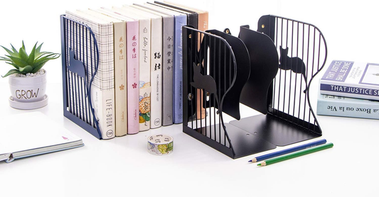 1 Pc Desktop Adjustable Bookends-Retractable Book Stand-Nonslip-For Decorative Bookends ( Random Color)