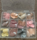 144 Pcs Multicolor Nails Box – Stylish, Durable & Easy-To-Use False Nails For Everyday Fashion, Parties & Nail Art Designs
