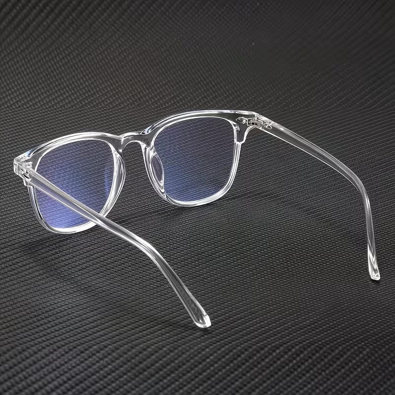Transparent UV400 Blue Light Blocking Glasses For Men & Women | Clear Lens Computer & Mobile Eyewear | Stylish Unisex Frame With Protective Glasses Box