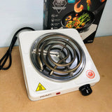 Electric Stove For Cooking, Hot Plate Heat Up In Just 2 Mins, Easy To Clean, (Random Color )