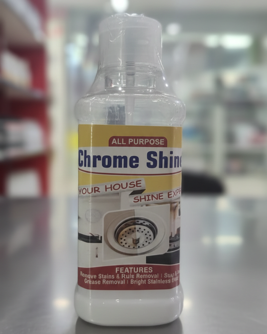 All Purpose Chrome Shine Cleaner 200ml – Powerful Stain, Rust And Grease Removal For Bright And Shiny Stainless Steel Surfaces