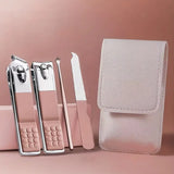 4 In 1 Professional Manicure Set 4-Piece Stainless Steel Nail Care Kit – Nail Clippers, Cuticle Nippers, Nail File & Spoon Pusher – Unscented, No Batteries Needed, Non-Electric Tools For Nail Techs & Home Use - Random Color