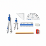 Marshal 9-Piece Mathematical Instruments Set – Complete Geometry Box For Classic & Precision Drawing