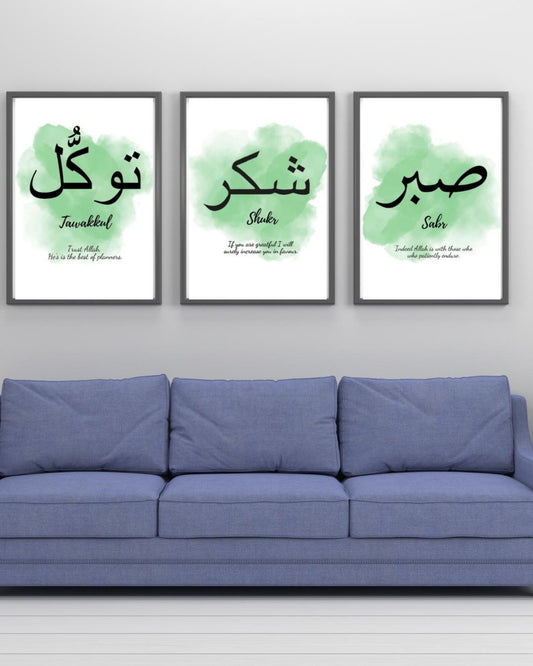 Set Of 3 Premium Wall Art Photo Tiles – Modern Home Decor Sets 8x11