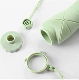 Silicone Folding Bottle | 600ML Silicon Foldable Bottle | Smart Travel Bottle Collapsible Design (Random Color)