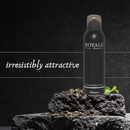 Rasasi Deo Royale Black Colour, 200 Ml ( Original )
