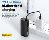 Aspor A351 2in1 Iphone & Type-C Flexible Portable Mini 5000mah Power Bank