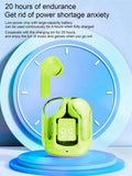 Air31 Earbuds Wireless Crystal Transparent Body - With Silicone Pouch ( Random Color )