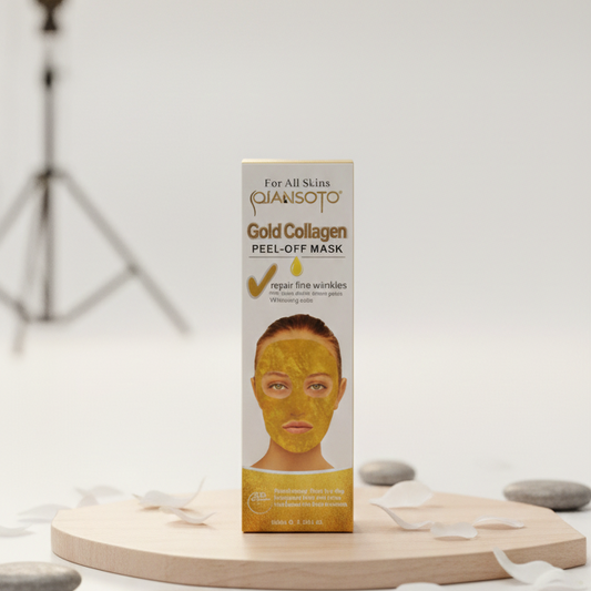 Qiansoto Gold Collagen Peel-Off Facial Mask – Anti-Aging & Skin Brightening Treatment (100ml)