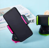 360° Rotation Universal Car Phone Holder – Dashboard & Windscreen Suction Mount Stand | Silicone Suction Cup Phone Bracket (Random Color)