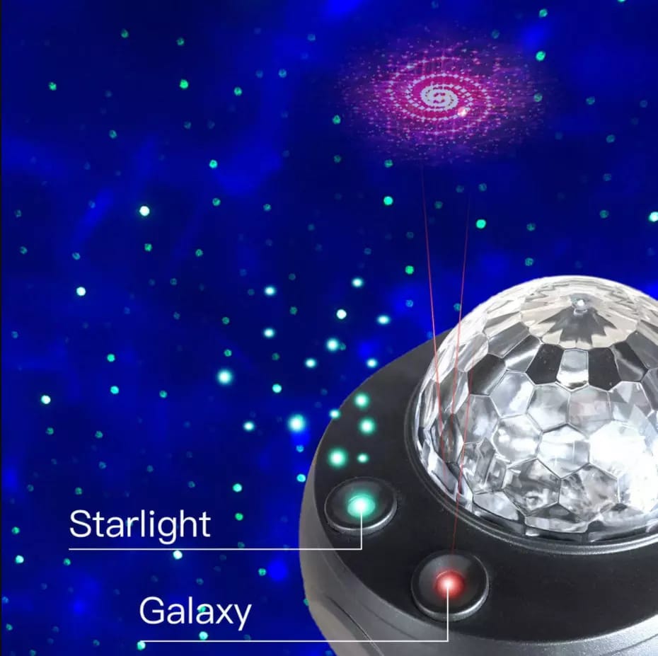 Colorful Starry Sky Galaxy Projector Nightlight Child Bluetooth USB Music Player Star Night Light Romantic Projection Lamp Gifts(With Remote )