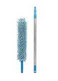 Micro Fiber Fan Duster Flexible Duster With Telescopic Stainless Steel Handle For Fan Cleaning Specially (Random Color)