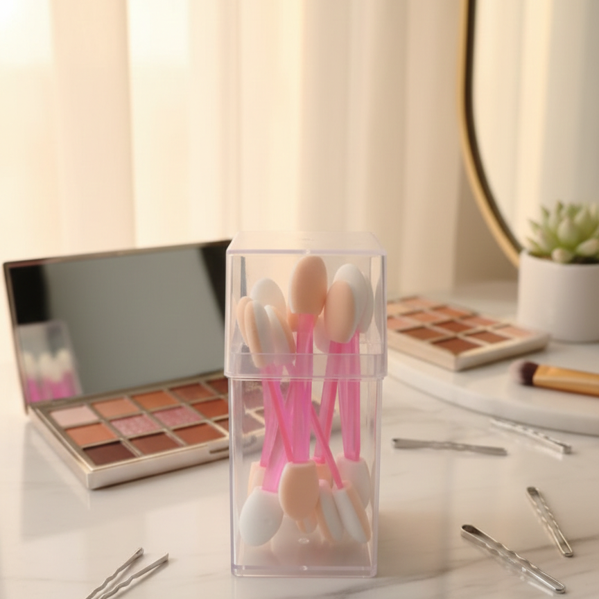 10 Pcs Eyeshadow Blending Brushes Set Abs Plastic Makeup Brushes (Random Color)