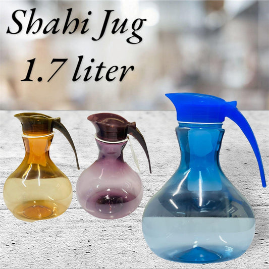 Plastic Shahi Jug Premium Quality Plastic Jug – Royal Design | Large storage jug  | Unique Crystal Shahi Jug (1.75 L)