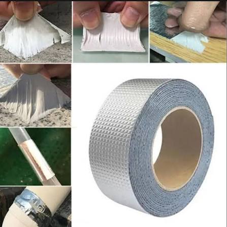 1.5 Meter Butyl Tape | Strong Aluminum Foil Tape Waterpoof | Rubber Butyl Tape (Width 2 Meter)